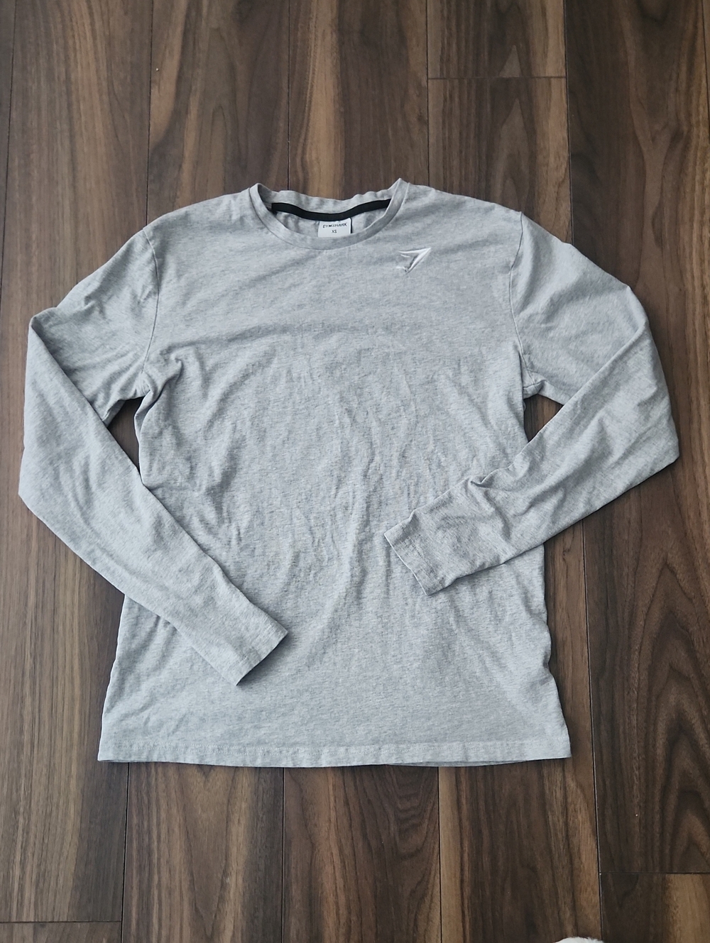 Gymshark Long Sleeve Crew Neck Shirt - Light Gray Extra Small